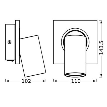 Ledvance - Светодиодный настенный точечный светильник DECOR MERCURY 1xGU10/3,4W/230V