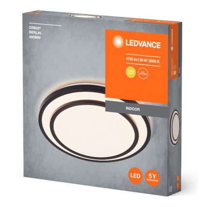 Ledvance - Светодиодный потолочный светильник ORBIS BERLIN LED/36W/230V черный