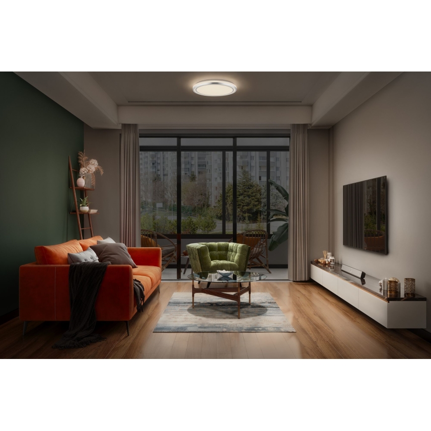 Ledvance - Светодиодный потолочный светильник ORBIS HELMAN LED/36W/230V диаметр 48,5 см серебристый