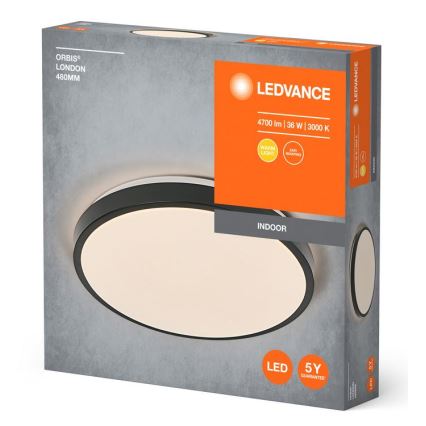Ledvance - Светодиодный потолочный светильник ORBIS LONDON LED/36W/230V черный