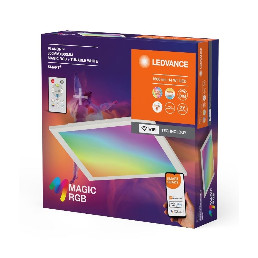 Ledvance - Светодиодный потолочный RGBW-светильник с регулированием яркости SMART+ MAGIC LED/14W/230V 2700-6500K Wi-Fi + дистанционное управление