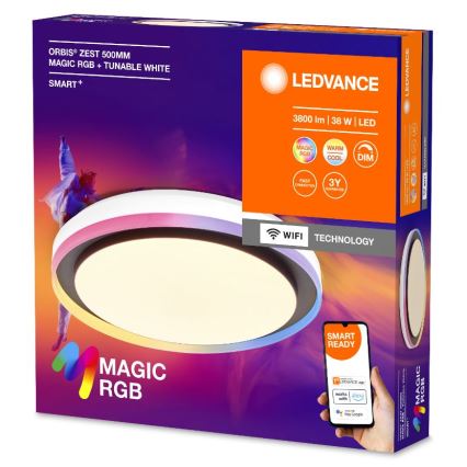 Ledvance - Светодиодный потолочный RGBW-светильник с регулированием яркости SMART+ MAGIC LED/38W/230V 2700-6500K Wi-Fi