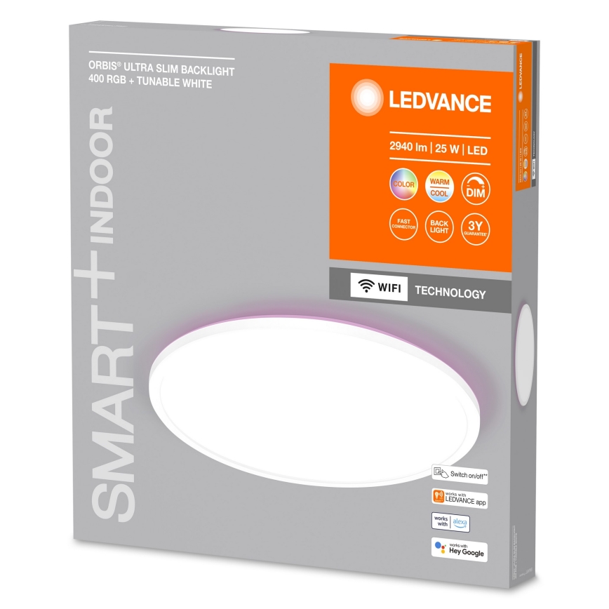 Ledvance - Светодиодный потолочный RGBW-светильник с регулированием яркости SMART+ ORBIS LED/25W/230V 2700-6500K Wi-Fi