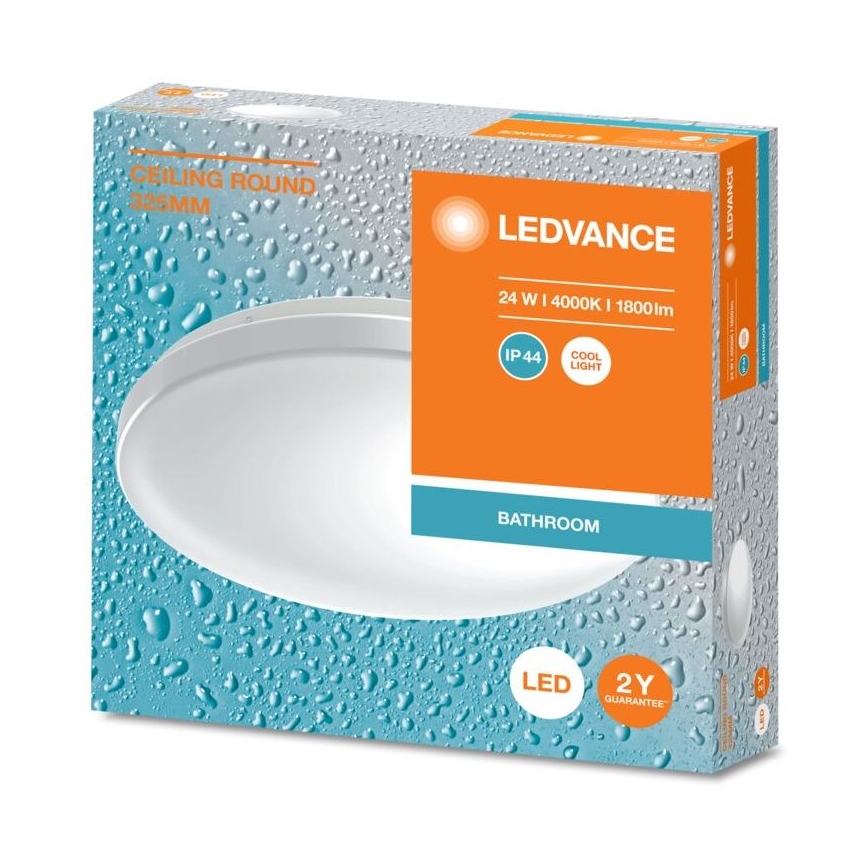 Ledvance - Светодиодный потолочный светильник для ванной комнаты CEILING ROUND LED/24W/230V 4000K IP44