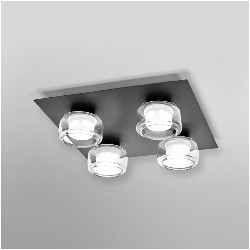Ledvance - Светодиодный потолочный светильник для ванной комнаты ORBIS FLAME 4xLED/5,5W/230V 3000/4000K IP44 черный