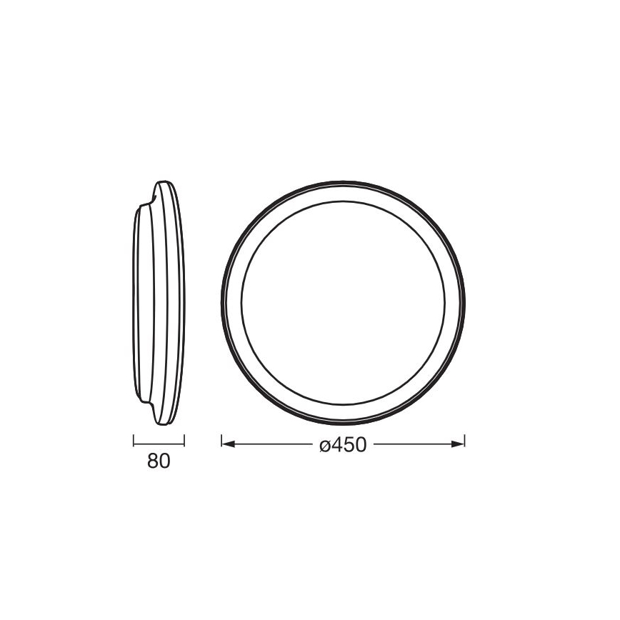 Ledvance - Светодиодный потолочный светильник ORBIS PEDERSON LED/24W/230V диаметр 45 см белый