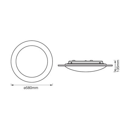 Ledvance - Светодиодный потолочный светильник с регулированием яркости ORBIS SPARKLE LED/35W/230V 2700-6500 + дистанционное управление