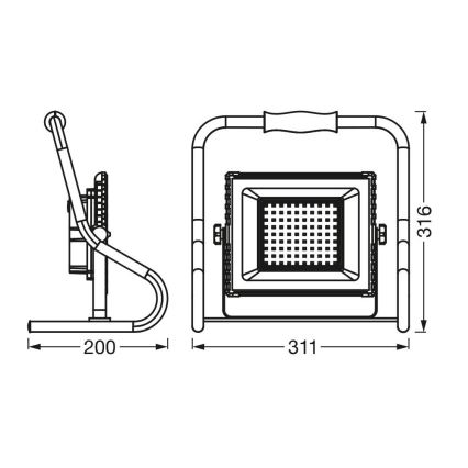 Ledvance - Светодиодный прожектор R-STAND LED/30W/5V IP44