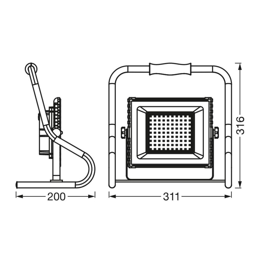 Ledvance - Светодиодный прожектор R-STAND LED/30W/5V IP44