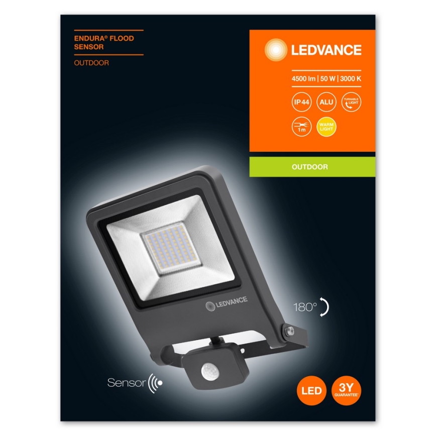Ledvance - Светодиодный прожектор с датчиком ENDURA LED/50W/230V IP44