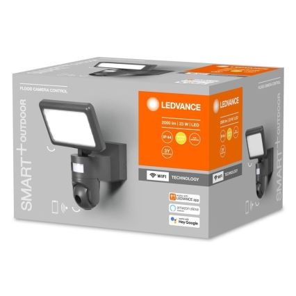 Ledvance - Светодиодный прожектор с регулированием яркости, датчиком и камерой SMART+ LED/23W/230V Wi-Fi IP44