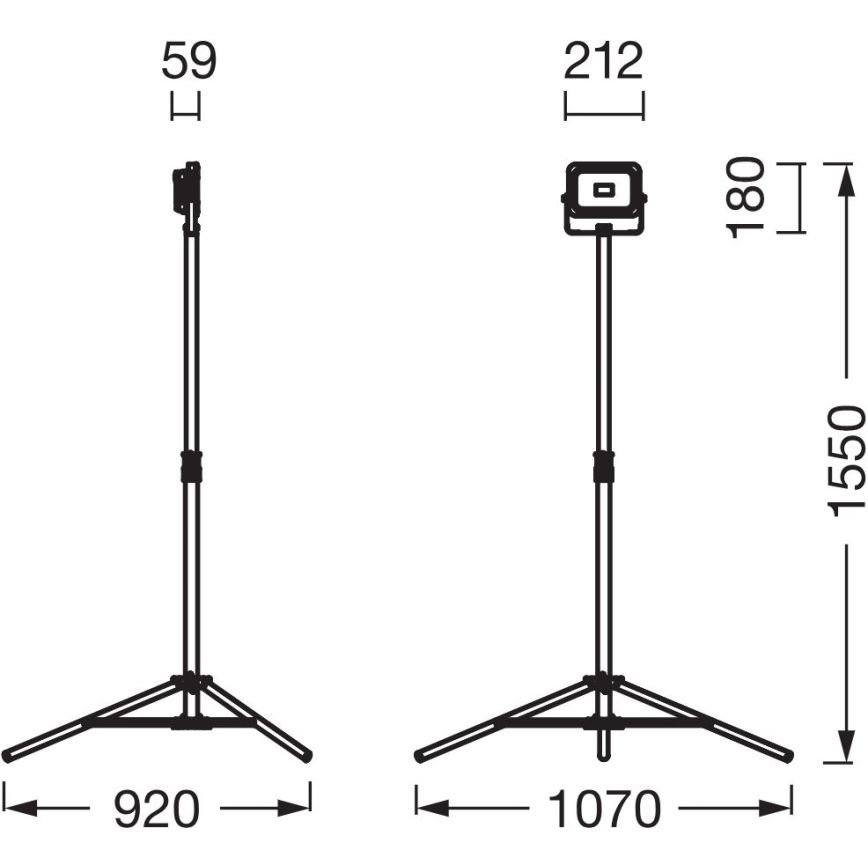 Ledvance - Светодиодный прожектор с регулированием яркости и держателем WORKLIGHT TRIPOD LED/20W/3,7V IP54