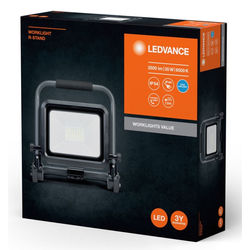 Ledvance - Светодиодный уличный прожектор WORKLIGHT R-STAND LED/30W/230V 6500K IP54