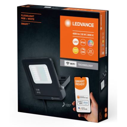 Ledvance - Светодиодный уличный RGBW-прожектор с регулированием яркости SMART+ FLOODLIGHT LED/50W/230V IP65 Wi-Fi