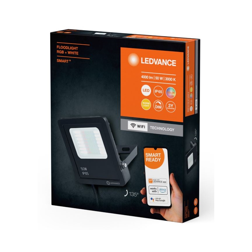 Ledvance - Светодиодный уличный RGBW-прожектор с регулированием яркости SMART+ FLOODLIGHT LED/50W/230V IP65 Wi-Fi