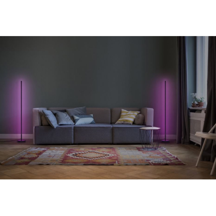 Ledvance - Светодиодный RGBW-торшер с регулированием яркости SMART+ FLOOR LED/14W/230V 2700-6500K Wi-Fi черный + дистанционное управление