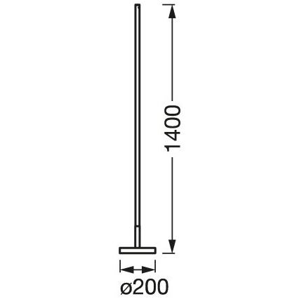 Ledvance - Светодиодный RGBW-торшер с регулированием яркости SMART+ FLOOR LED/14W/230V 2700-6500K Wi-Fi черный + дистанционное управление