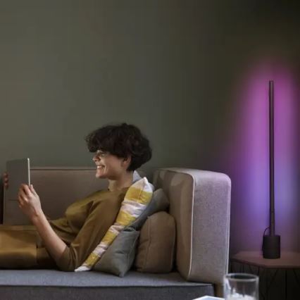 Ledvance - Светодиодный RGBW-торшер с регулированием яркости SMART+ FLOOR LED/8W/230V 2700-6500K Wi-Fi черный + дистанционное управление