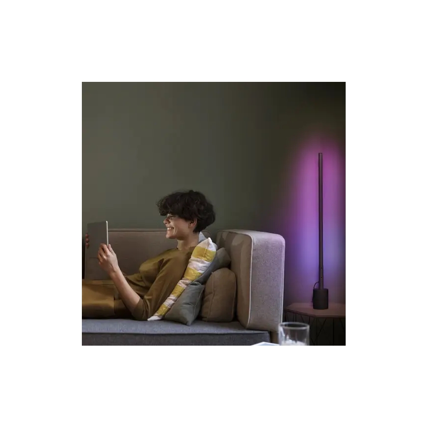 Ledvance - Светодиодный RGBW-торшер с регулированием яркости SMART+ FLOOR LED/8W/230V 2700-6500K Wi-Fi черный + дистанционное управление
