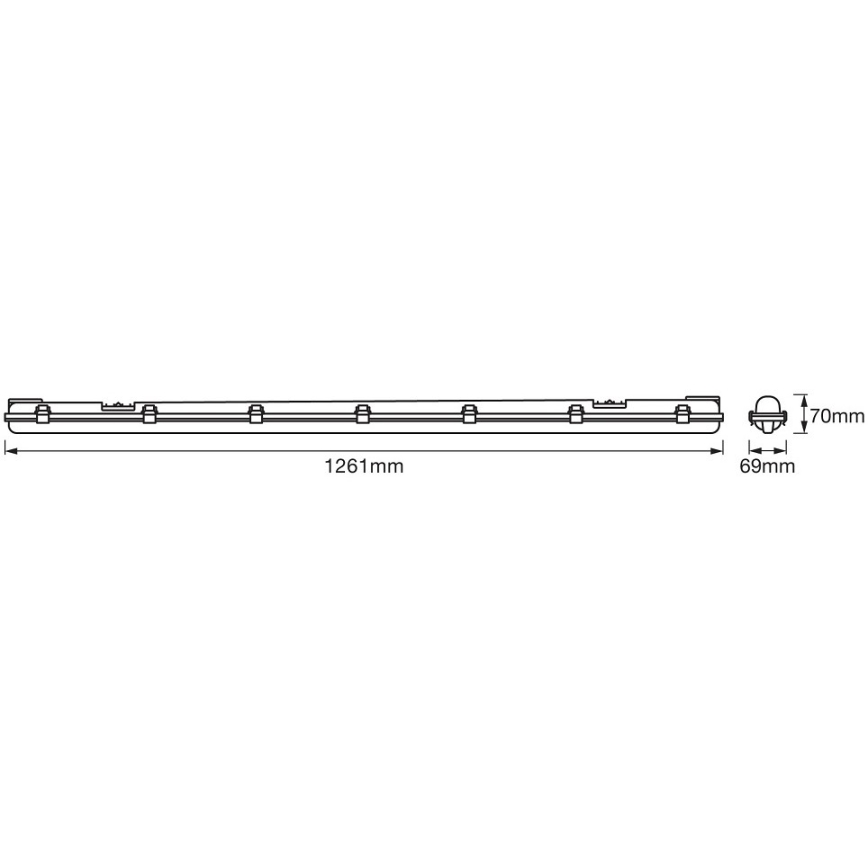 Ledvance - Светодиодный технический люминесцентный светильник DAMP T8 1xG13/15W/230V IP65