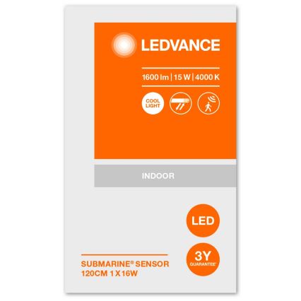 Ledvance - Светодиодный технический светильник с датчиком SUBMARINE 1xG13/16W/230V IP65