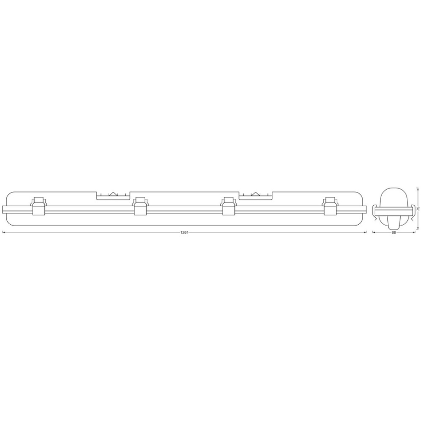 Ledvance - Светодиодный технический светильник с датчиком SUBMARINE 1xG13/16W/230V IP65