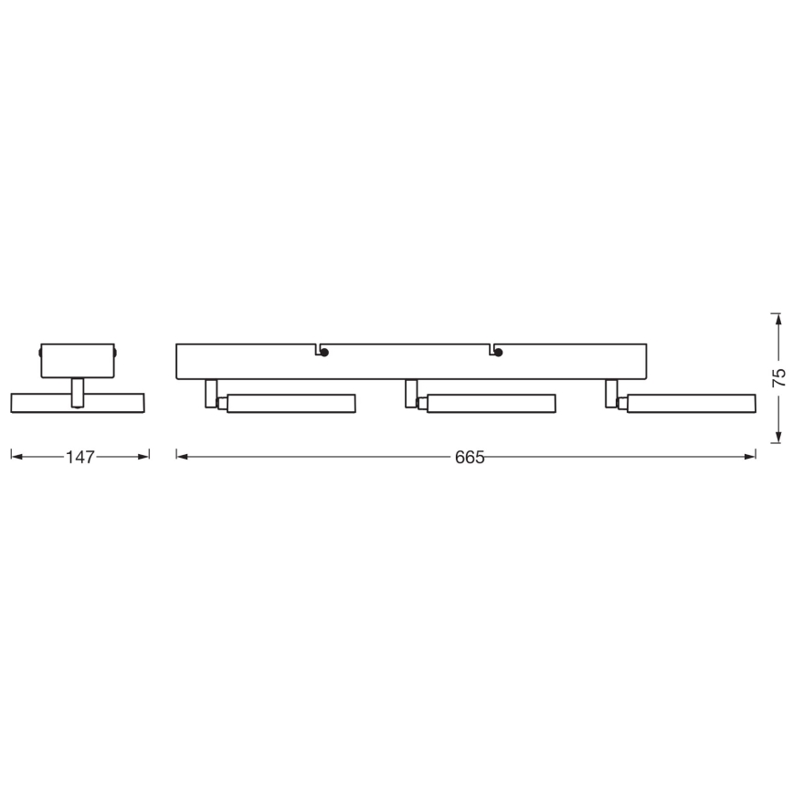 Ledvance - Светодиодный точечный светильник DECOR SATURN 3xLED/11W/230V 3000/4200/6500K