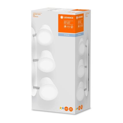 Ledvance - Светодиодный точечный светильник для ванной комнаты SPOT 3xLED/7W/230V IP44 3000/4000K CRI 90 Ra