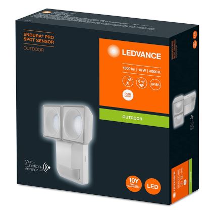 Ledvance - Светодиодный уличный настенный светильник с датчиком SPOT 2xLED/8W/230V IP55