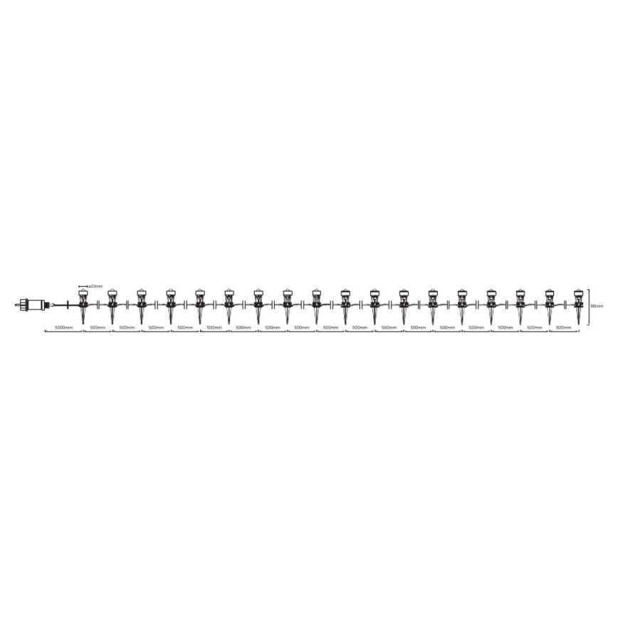 Ledvance - Светодиодный уличный декоративный светильник DOT 18xLED/0,7W/230V IP66