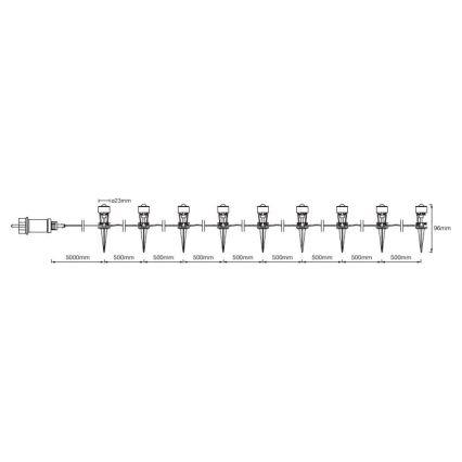 Ledvance - Светодиодный уличный декоративный-светильник DOT 9xLED/0,7W/230V IP65