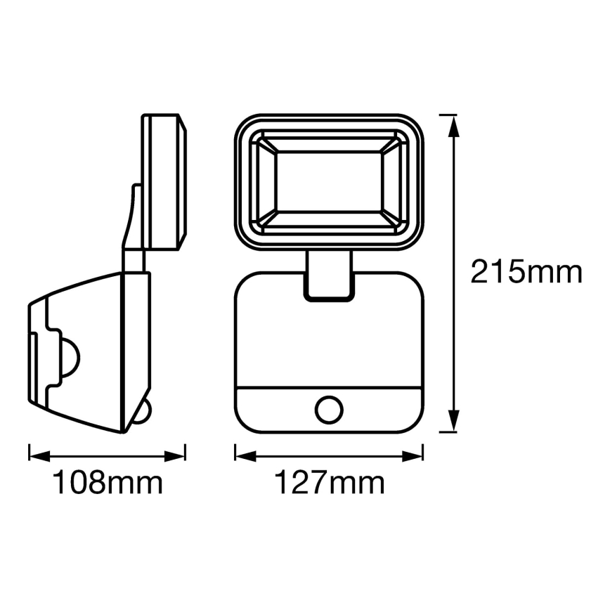 Ledvance - Светодиодный уличный настенный прожектор с датчиком SPOTLIGHT LED/4W/4xD IP54