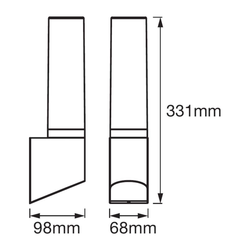 	Ledvance - Светодиодный уличный настенный светильник FLARE 1xLED/7W/230V IP44