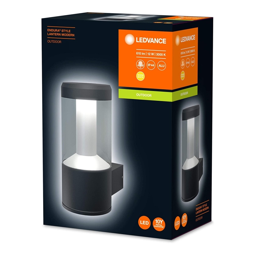 	Ledvance - Светодиодный уличный настенный светильник LANTERN 1xLED/12W/230V IP44