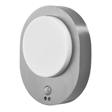 Ledvance - Светодиодный уличный настенный светильник с датчиком DISC LED/8W/230V IP44
