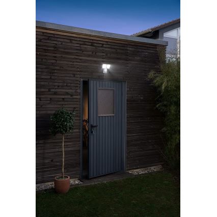 Ledvance - Светодиодный уличный настенный светильник с датчиком SPOT 2xLED/8W/230V IP55