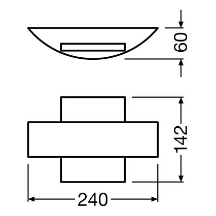 	Ledvance - Светодиодный уличный настенный светильник SHIELD LED/11W/230V IP44