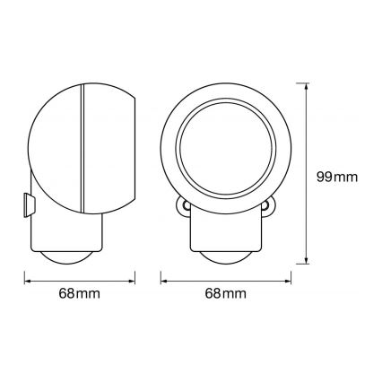 Ledvance - Светодиодный уличный навигационный светильник с датчиком SPYLUX LED/0,3W/4,5V IP4
