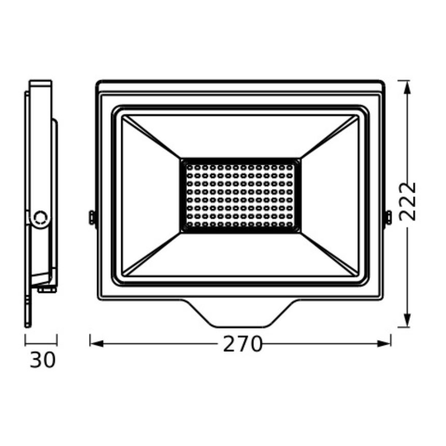 Ledvance - Светодиодный уличный прожектор FLOODLIGHT ESSENTIAL LED/100W/230V IP65