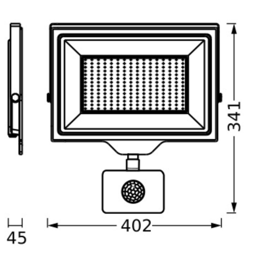 Ledvance - Светодиодный уличный настенный прожектор с датчик FLOODLIGHT ESSENTIAL LED/200W/230V IP65