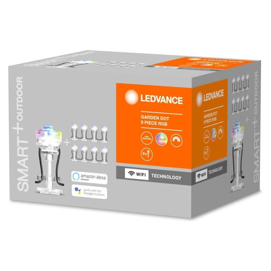Ledvance - Светодиодный уличный RGB удлинительный набор SMART+ DOT 9xLED/2,5W/230V IP65 Wi-Fi
