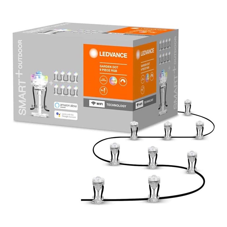 Ledvance - Светодиодный уличный RGB удлинительный набор SMART+ DOT 9xLED/2,5W/230V IP65 Wi-Fi