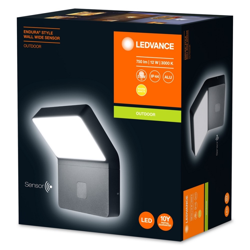Ledvance - Светодиодный уличный светильник с датчиком ENDURA LED/12W/230V IP44
