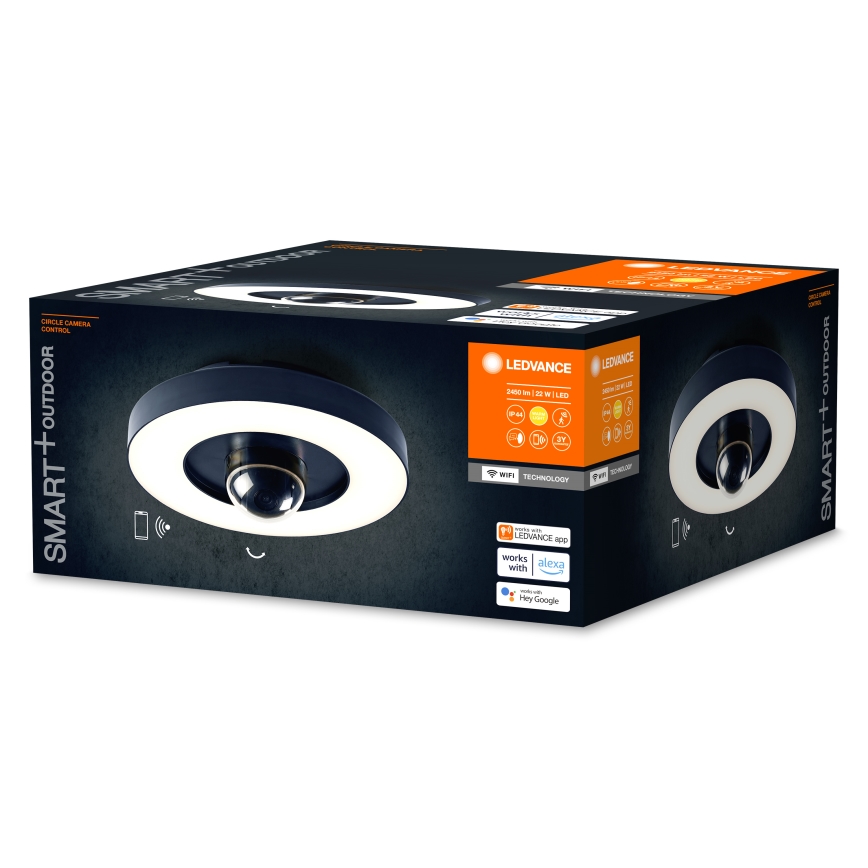 Ledvance - Светодиодный уличный светильник с датчиком и камерой SMART+ LED/22W/230V IP44 Wi-Fi