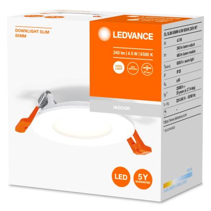 Ledvance - Светодиодный встраиваемый светильник SLIM LED/4,5W/230V 6500K