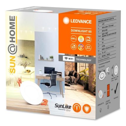 Ledvance - Светодиодный встроенный потолочный светильник с регулированием яркости SUN@HOME LED/4,5W/230V 2200-5000 CRI 95 Wi-Fi