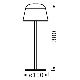 Ledvance - Светодиодная аккумуляторная настольная лампа с регулированием яркости TABLE LED/2,5W/5V IP54 черный