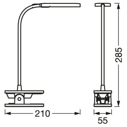 Ledvance - Світлодіодна димована сенсорна настільна лампа PANAN LED/5,2W/5V 1200 mAh