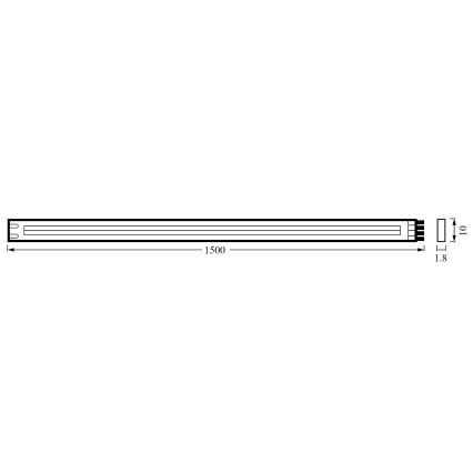 Ledvance - Світлодіодна стрічка з регулюванням яскравості FLEX COB 1,5м LED/13W/230V 2700-6500K + пульт дистанційного керування