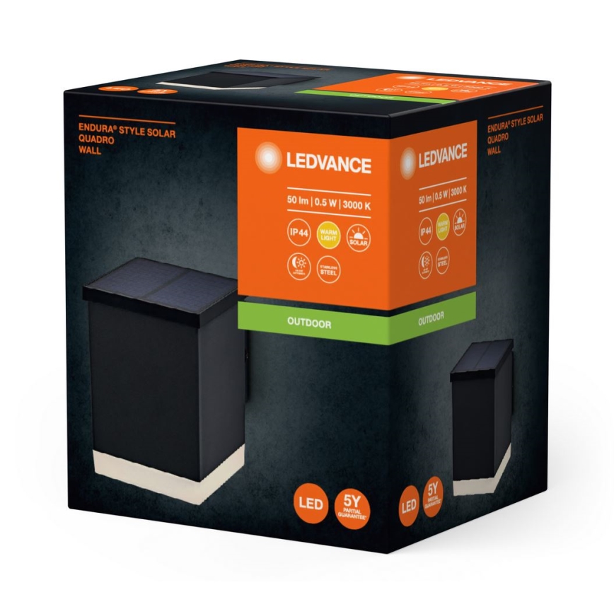Ledvance - Світлодіодний настінний світильник на сонячній батареї ENDURA STYLE SOLAR LED/0,5W/2,4V IP44